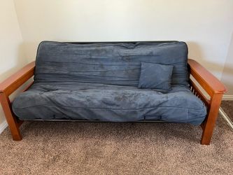 Blue futon