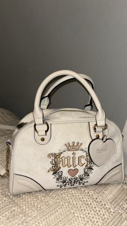 Juicy couture velvet white purse