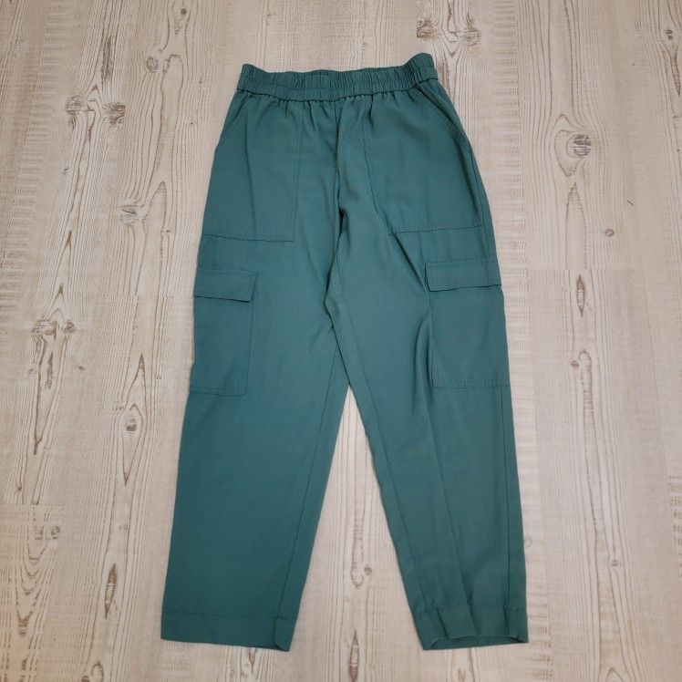a new day Teal Women's Cargo Cropped Pants