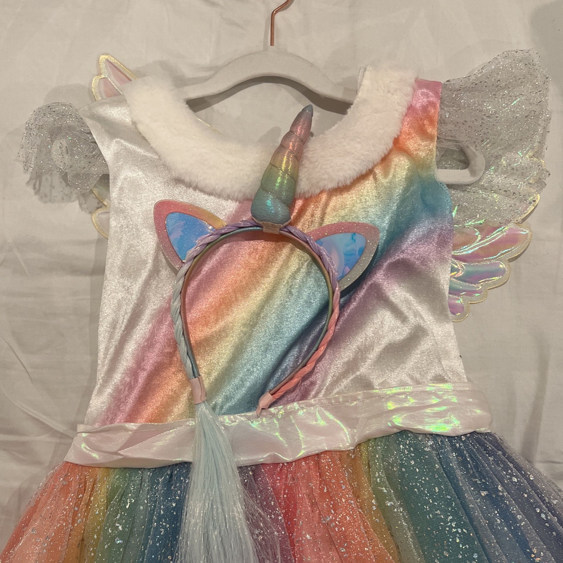 Unicorn Costume Dress  Little Girl Size Medium 7/8