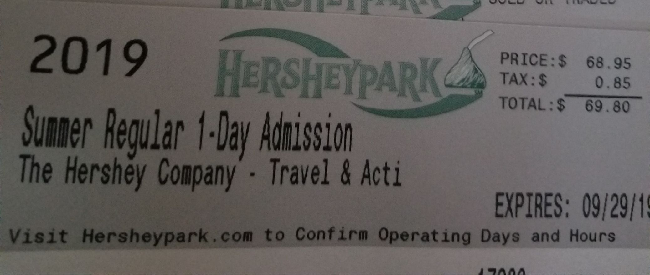Hershey Park Tickets