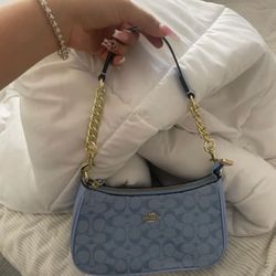Brand New Coach Terry Baby Blue Purse