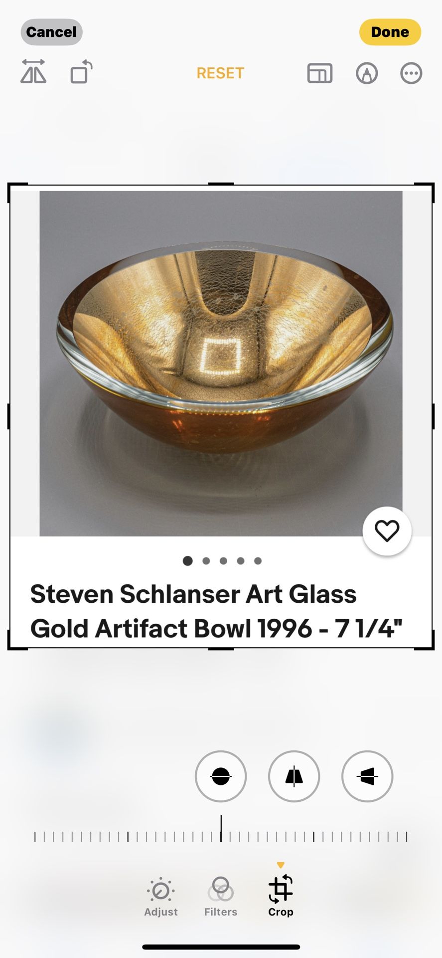 Steven slander Gold Bowl /signature & Year