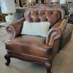 Brown Top Grain Leather Chair