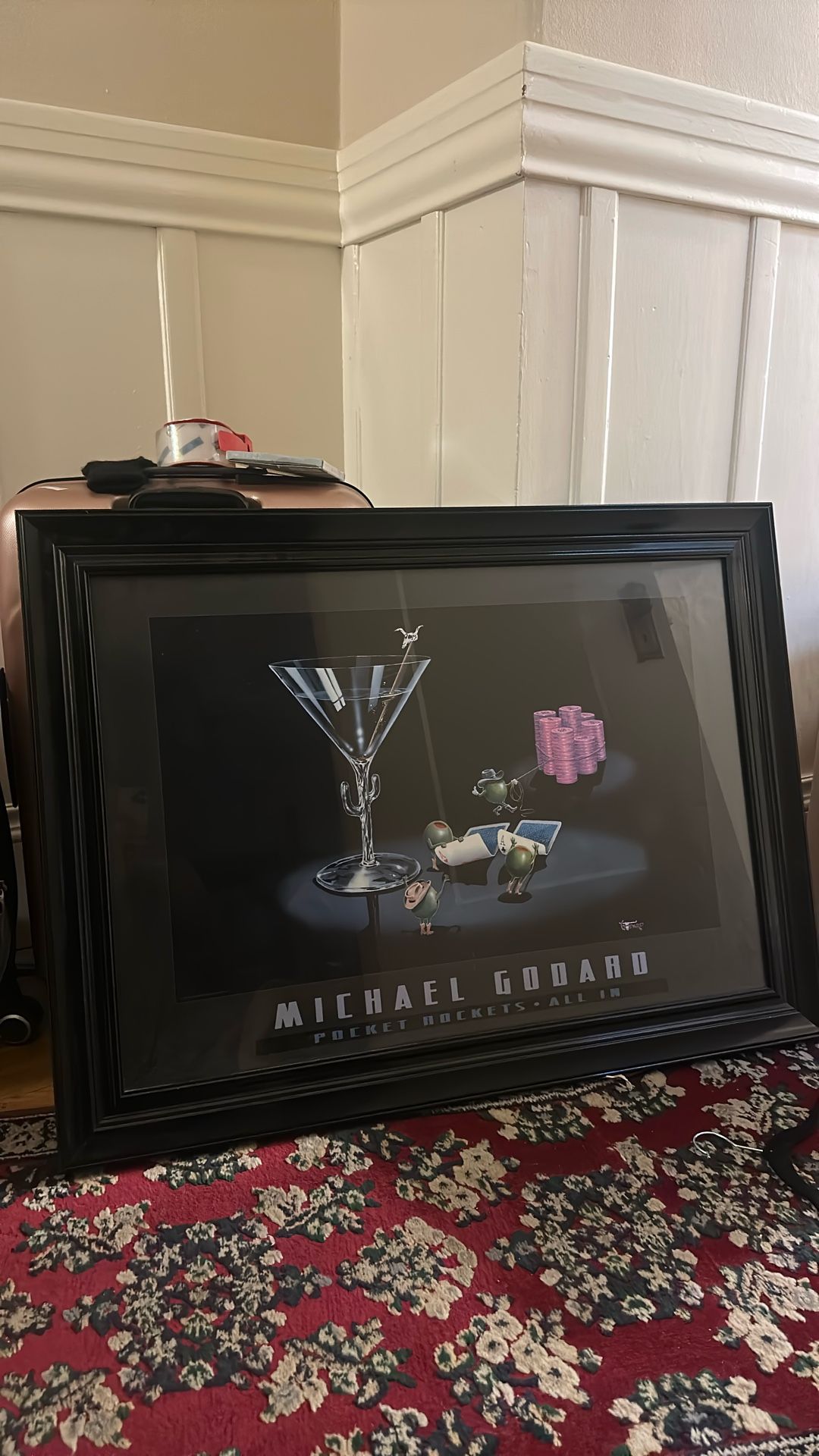 Martini Glass Poster With Frame!