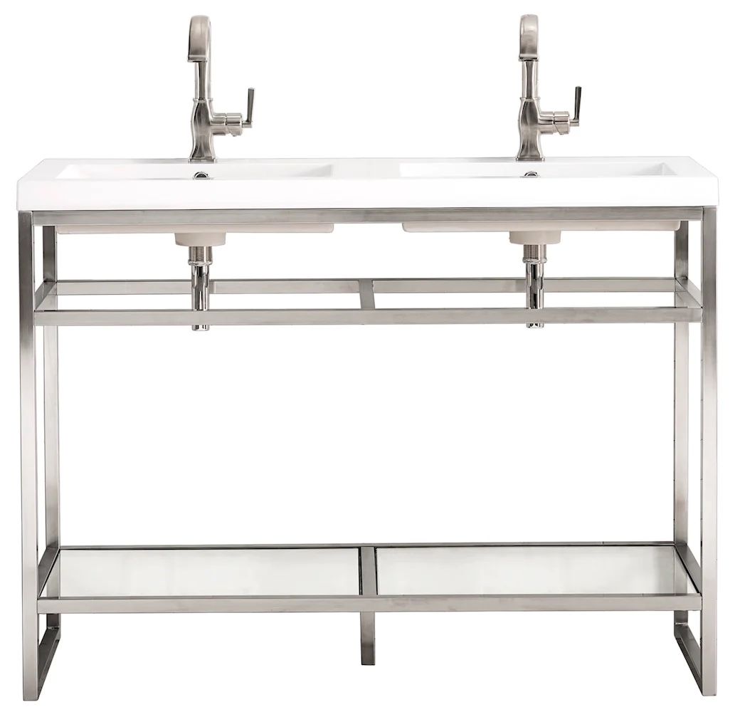 James Martin Boston 47" Stainless Steel Sink Console (Countertop not included)