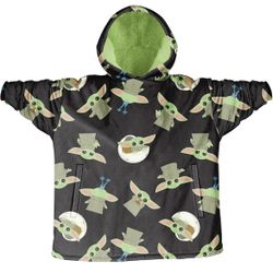 Baby Yoda Kids Hooded Blanket