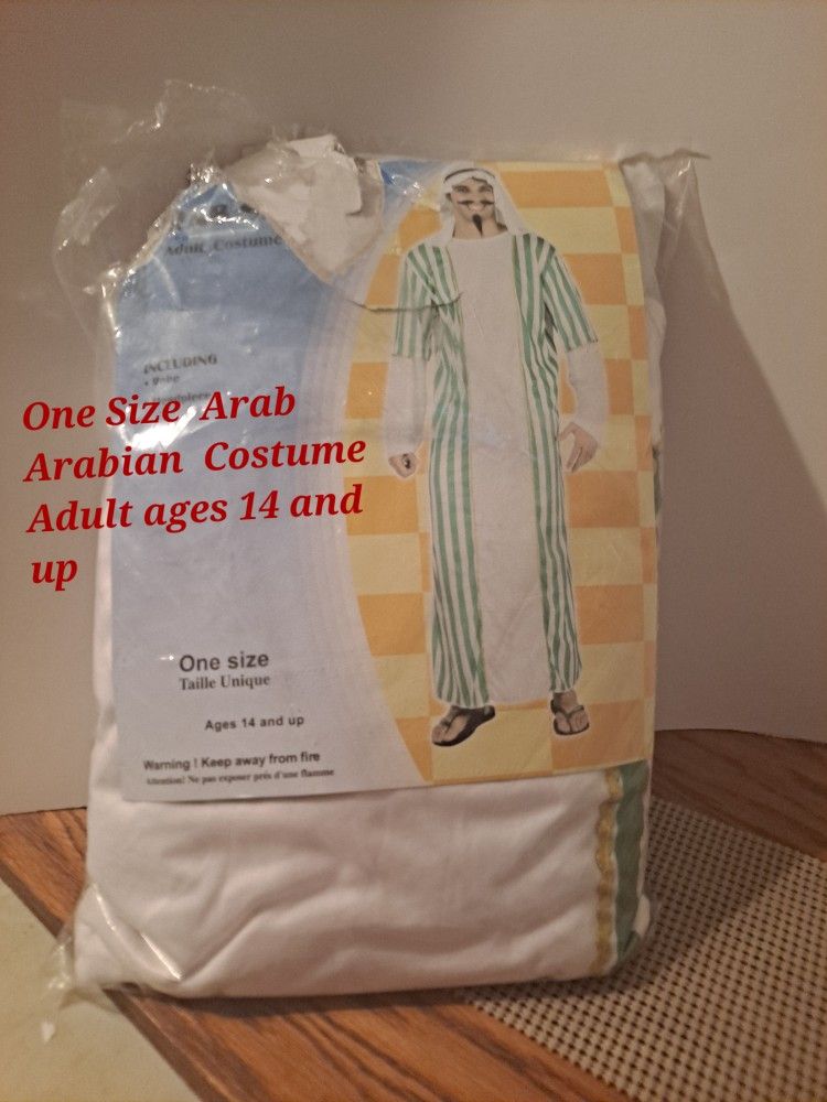 One Size Fits Arab Arabian Adult Costume Ages 14 And Up