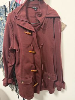 Burgundy Trench Jacket