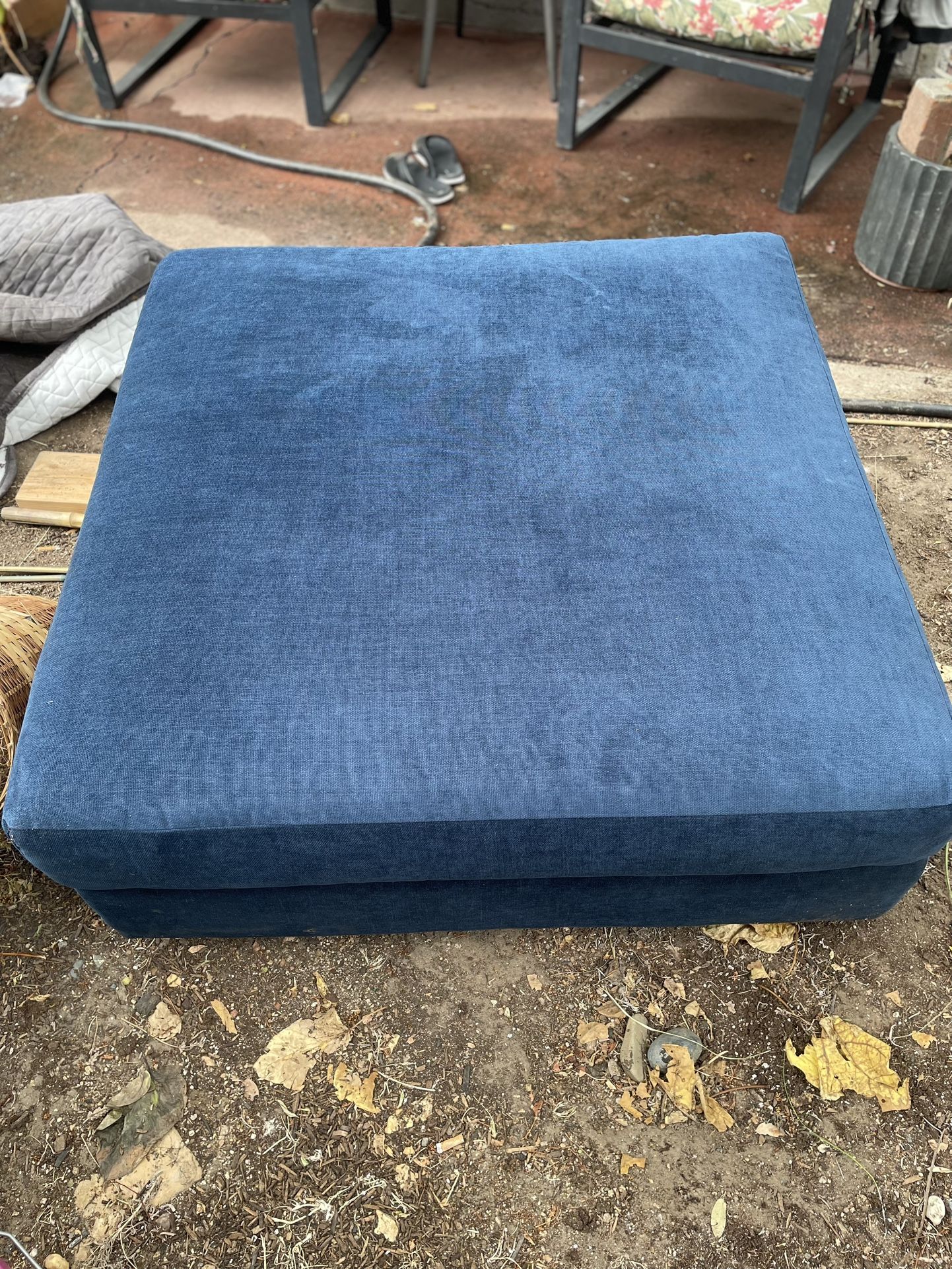 Navy Blue Ottoman