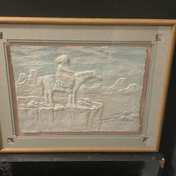 Valley Of The Sun Handcrafted Native American Paper Art Framed Original