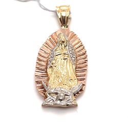 14kt Gold Pendant Virgin Mary 5.11grams 148038 3