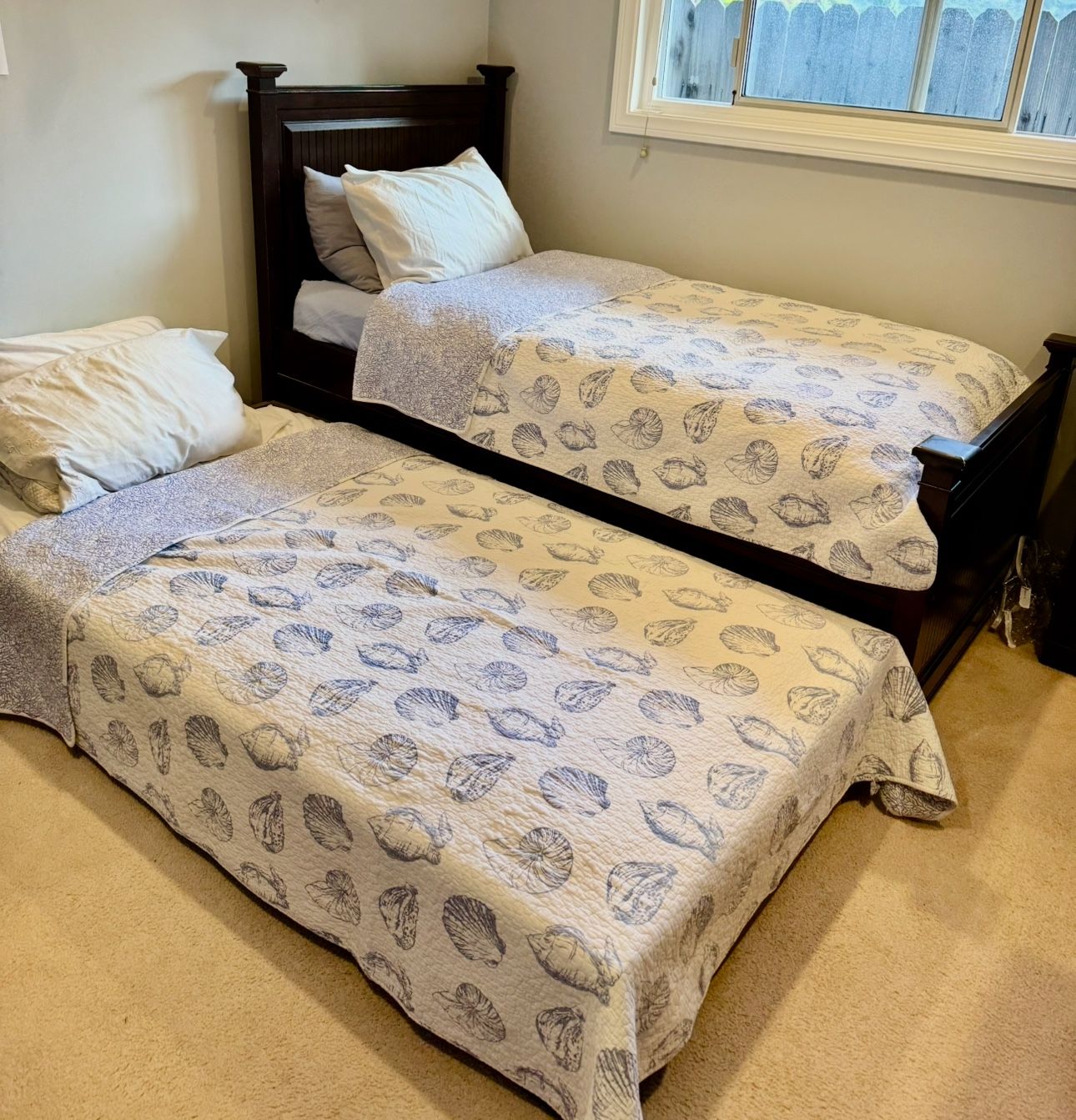 Trundle Bed With Matching Nightstand And Study Desk