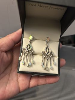 Sterling Opal Earrings 