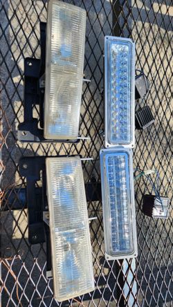 1988 - 98 Chevy C-1500 Truck Headlights and LED Turn signal Lights