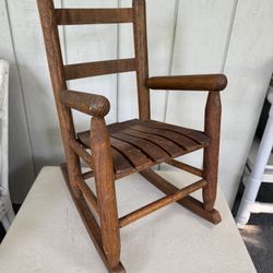Child Sized Wooden Rocking Chair