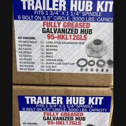 New Trailer parts :  5-lug And 6-lug Hub Kits, 2500lb Jacks    