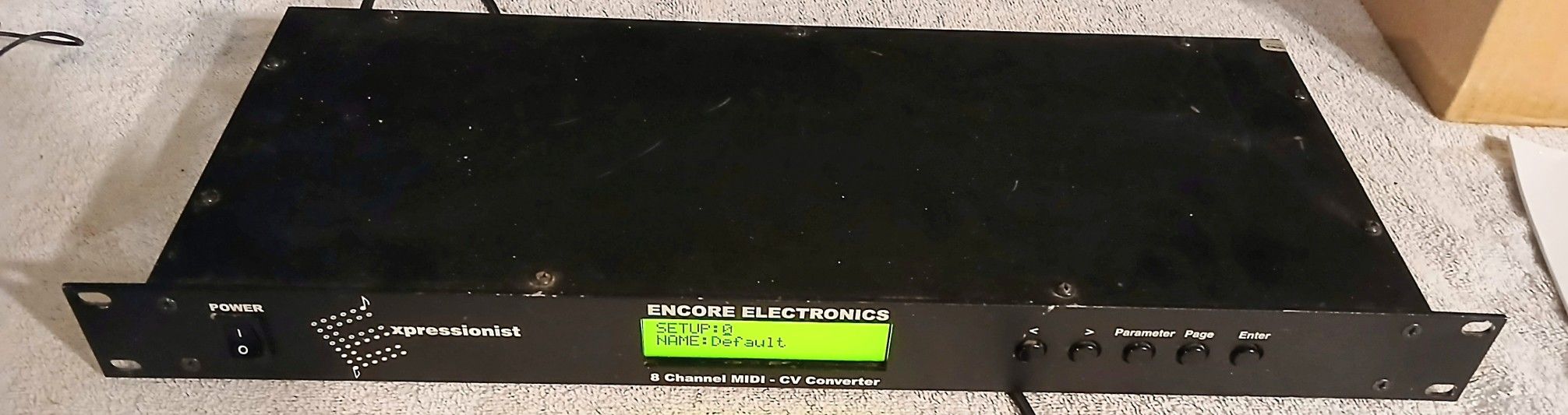 Encore Expressionist 8 Channel MIDI CV Converter Rack with Power Supply
