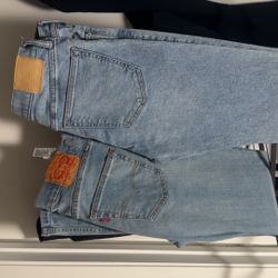 32 Waist 32 Length Levi’s And Hollister  Slim Fit Jeans 