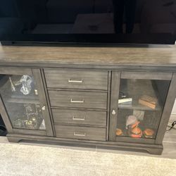 Elegant gray TV Stand / Media Console