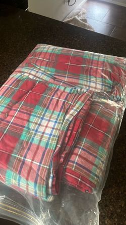 LL Bean Plaid Flannel King bed set