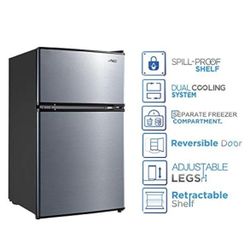Arctic King Two Door Mini Fridge with Freezer