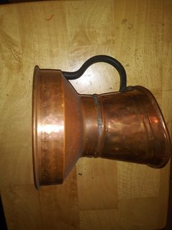 Copper pouring jug and Bowl from Turkey.