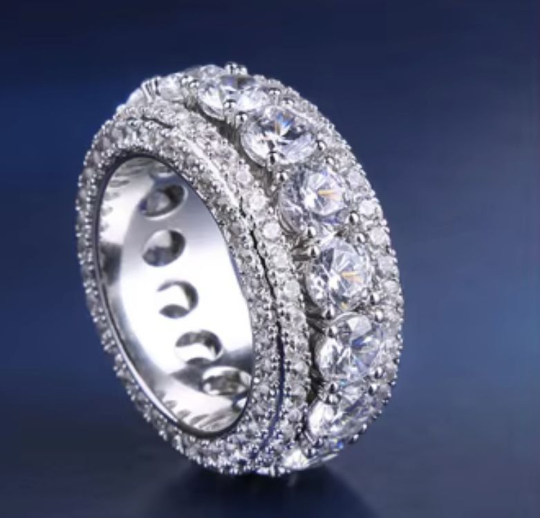 double-row pavé eternity ring