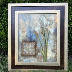 Metaverse Art Iris and Tile Framed Wall Art