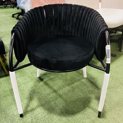 Brand new Black Velvet Dining Chair with Black Metal Legs 23"D x 24"W x 28"H , $60 each