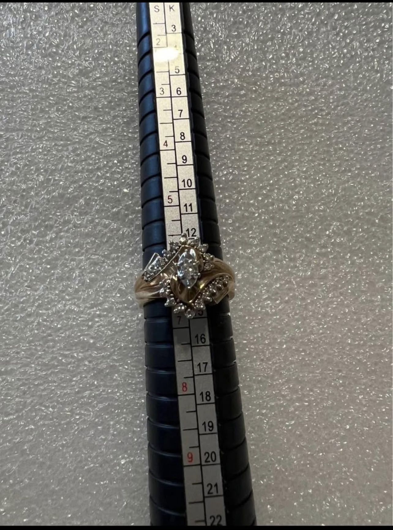 10k Gold Engagement Ring W/band Size 7