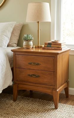 1 mcm nightstand solid wood