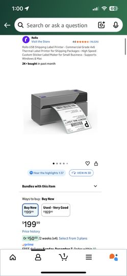 Rollo Label Printer
