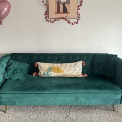 Green Velvet Sofa