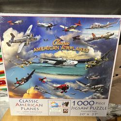 Classic American Planes 1000 Piece  Puzzle -New