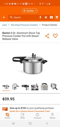 Barton pressure cooker 8qt aluminum