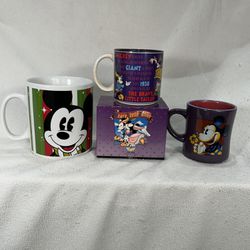 3 Disney Mugs - Store Exclusive Mouse The Brave Little Tailor Coffee Mug Rare