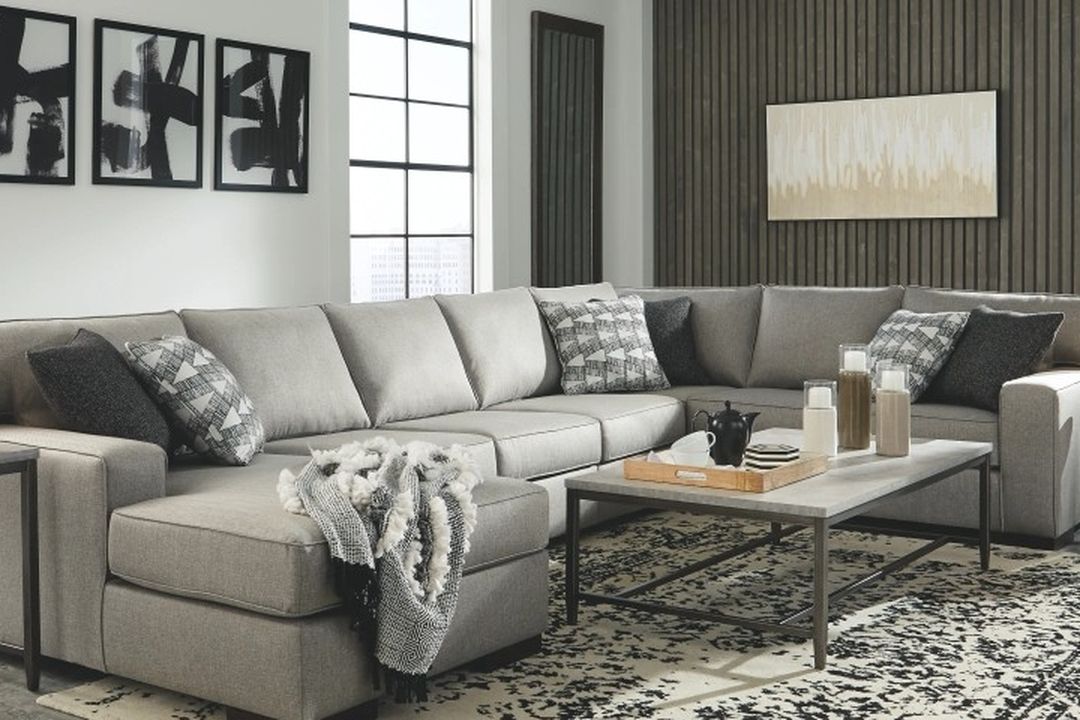 Marsing Nuvella - Slate -Sleeper Sectional with Chaise