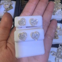 10K DIAMOND EARRINGS .75CRT