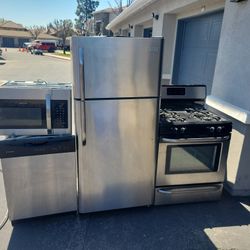 🥩🥓Frigidaire Stainless Steel Kitchen Appliance Set 🥑🥦