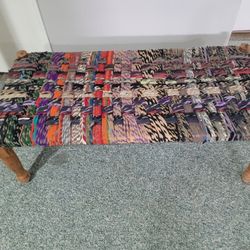 Boho Style Handwoven Bench 