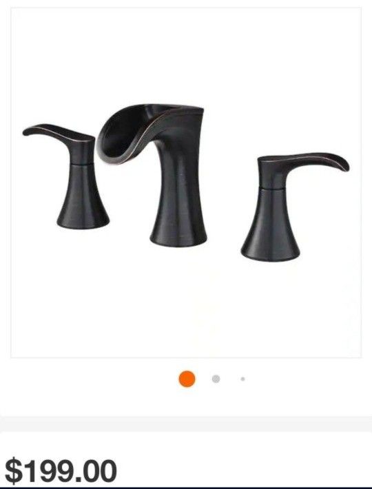 New Pfister  Brea 8 in. Widespread 2-Handle Waterfall Bathroom Faucet in Tuscan Bronze. Retails $220 With Taxes!I have other styles available 