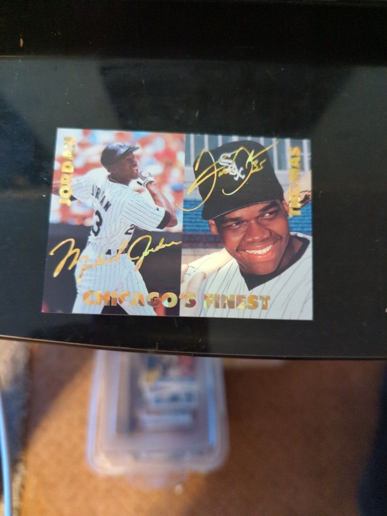 Michael Jordan And Frank Thomas Baseball Card