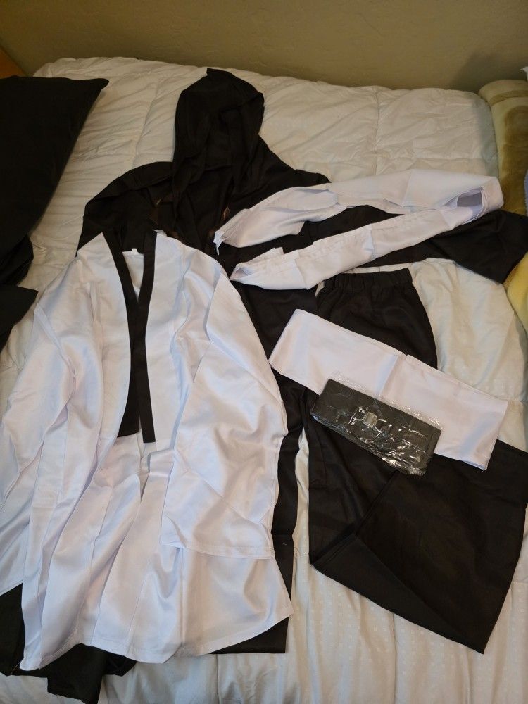 Mens Tunic Costume Set WHITE