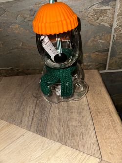 Snoopy starbucks glass cup
