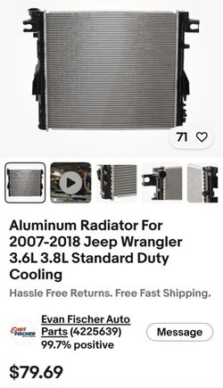 Aluminum Radiator for 2007-2018 Jeep Wrangler