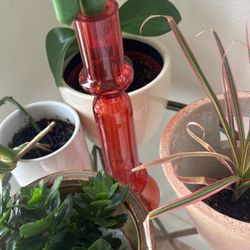 ORANGE GLASS CANDLE HOLDER