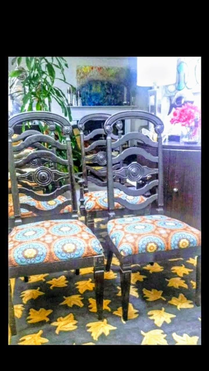 Four Retro Spanish Style High Back Dining Chairs!  / Rare Estate Sale Finds