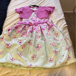 Bonnie Jean Flower Dress Girl Size 12