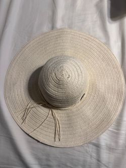 Panama Jack Cream Straw Sun Hat Wide Brim Floppy Summer Beach Resort
